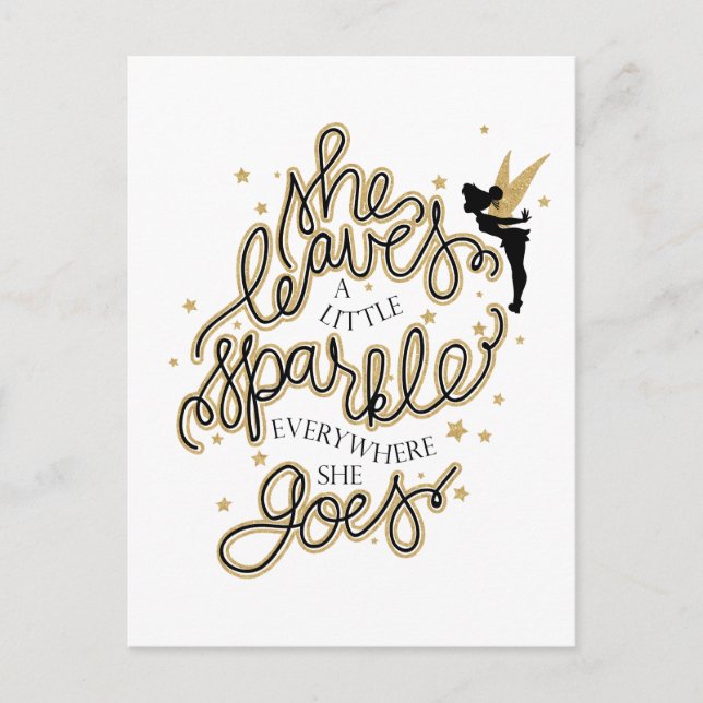 Tinker Bell | Festive Christmas Holiday Postcard (Front)