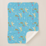 Tinker Bell | Golden Holiday Cheer Pattern Sherpa Blanket