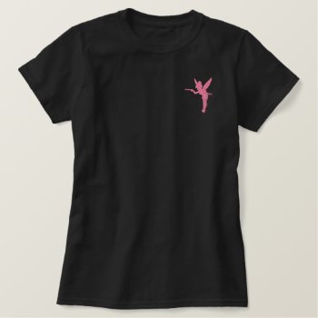 Tinker Bell - Hot Pink Embroidered Shirt by DisneyLogosLetters at Zazzle