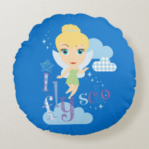 Tinker Bell   I Fly Solo Round Pillow