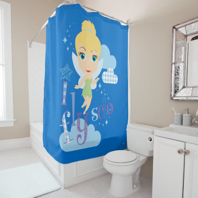 Tinker Bell | I Fly Solo Shower Curtain (In Situ)