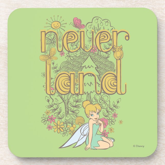 Tinker Bell in Neverland Forest Beverage Coaster (Front)