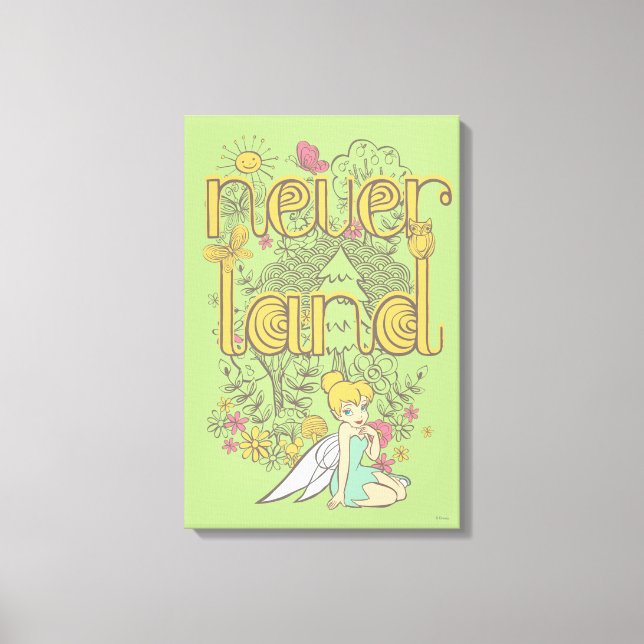 Tinker Bell in Neverland Forest Canvas Print (Front)