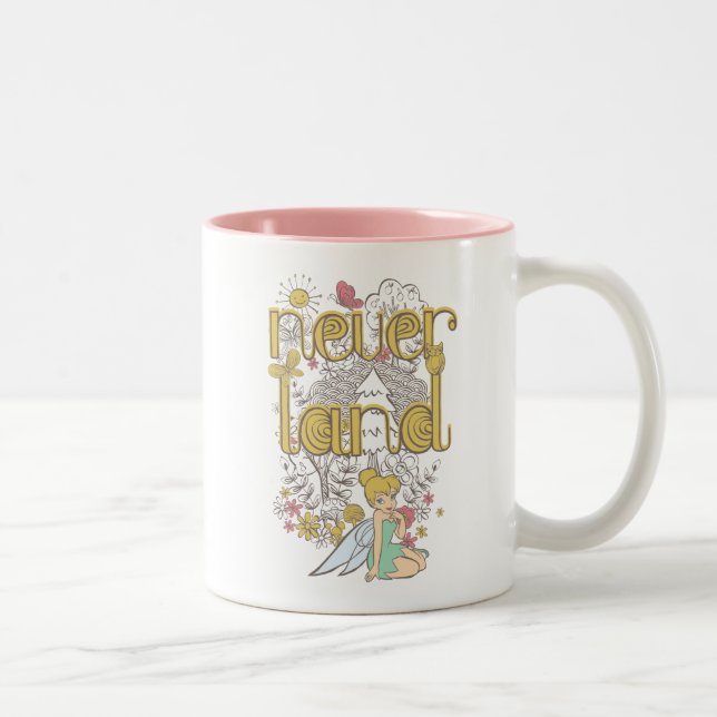 Tinker Bell in Neverland Forest Two-Tone Coffee Mug (Right)