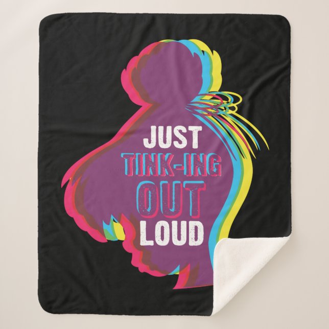 Tinker Bell - Just Tink-ing Out Loud Sherpa Blanket (Front)