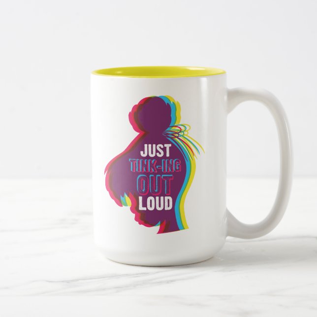 Tinker Bell - Just Tink-ing Out Loud Two-Tone Coffee Mug (Right)