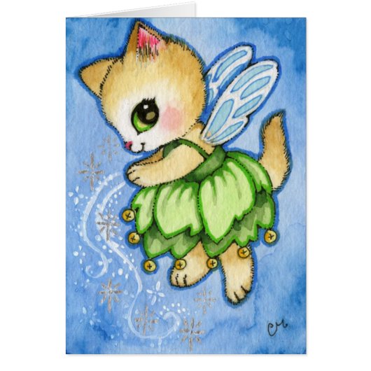 Tinker Bell Kitty - Cute Fairytale Cat Cards (Front)