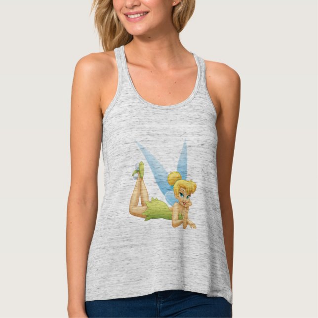 Tinker Bell Laying Down Tank Top (Front)