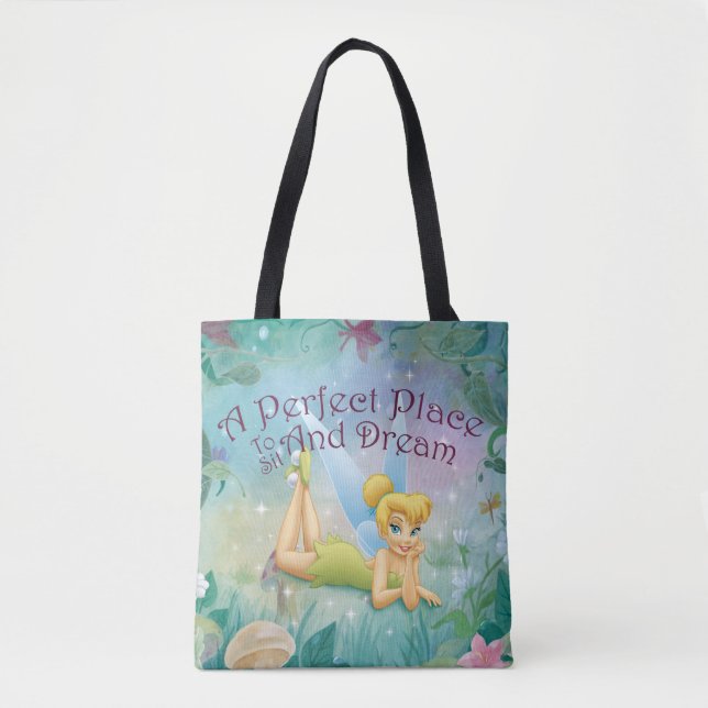 Tinker Bell Laying Down Tote Bag (Front)