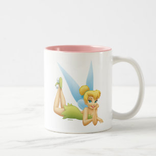 Tinker Bell Laying Down Two-Tone Coffee Mug