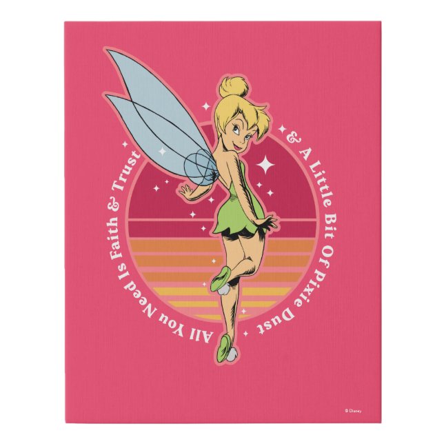 Tinker Bell | Little Bit of Pixie Dust Faux Canvas Print (Front)