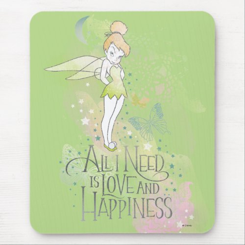 Tinker Bell Love And Happiness Mouse Pad