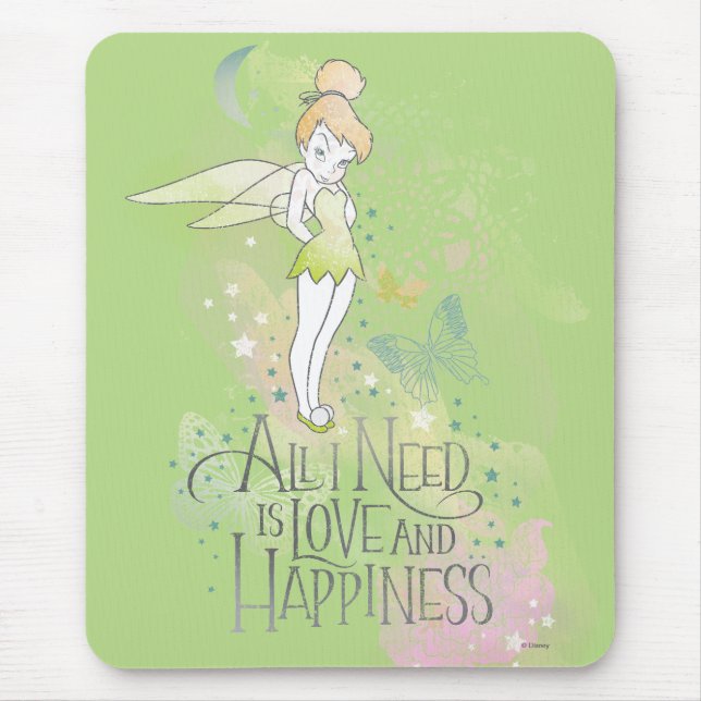Tinker Bell Love And Happiness Mouse Pad (Front)