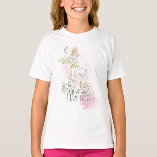 Tinker Bell Love And Happiness T_Shirt