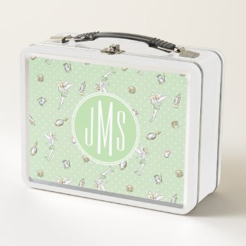 Tinker Bell | Monogram Pretty Little Pixie Metal Lunch Box by tinkerbell at Zazzle