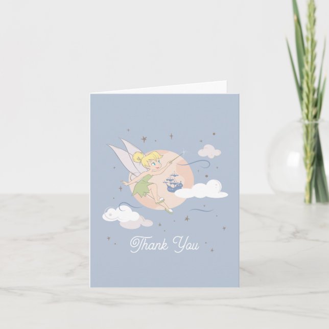 Tinker Bell Moonlight Baby Shower  Thank You Card (Front)