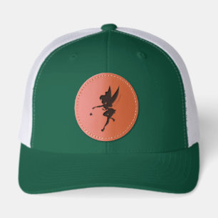 Tinker Bell Pixie Silhouette Leather Patch Hat