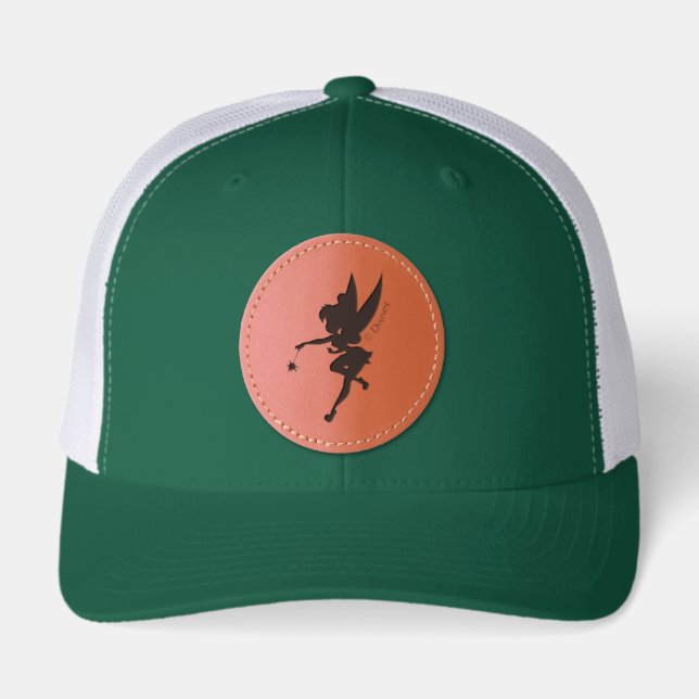 Tinker Bell Pixie Silhouette Leather Patch Hat (Front)