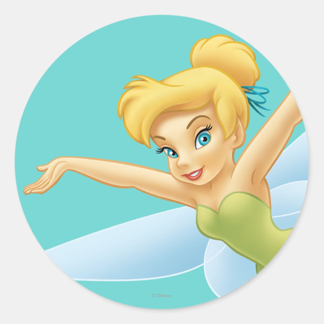 Tinker Bell Pose 12 Classic Round Sticker | Zazzle