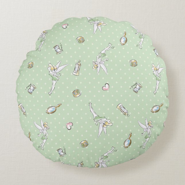 Tinker Bell | Pretty Little Pixie Round Pillow (Front)