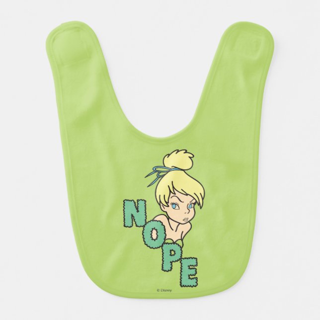 Tinker Bell | She Says Nope Baby Bib (Front)
