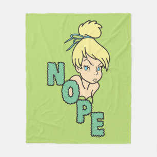 Tinker Bell   She Says Nope Fleece Blanket