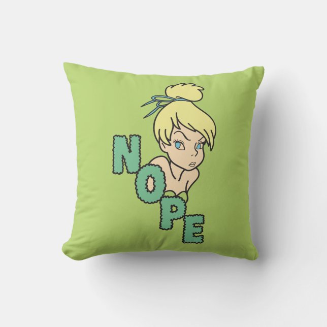 Tinker Bell | She Says Nope Throw Pillow (Front)