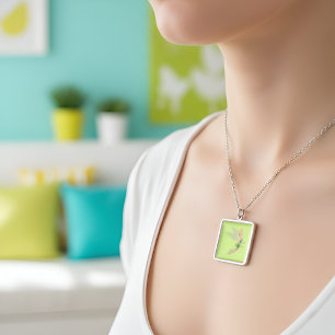 Tinker Bell Silver Plated Necklace