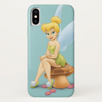 Tinker Bell Sitting On Mushroom Iphone X Case by tinkerbell at Zazzle