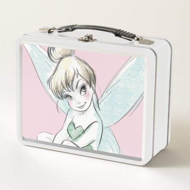 Tinker Bell | Sitting Pastel Metal Lunch Box (Front)