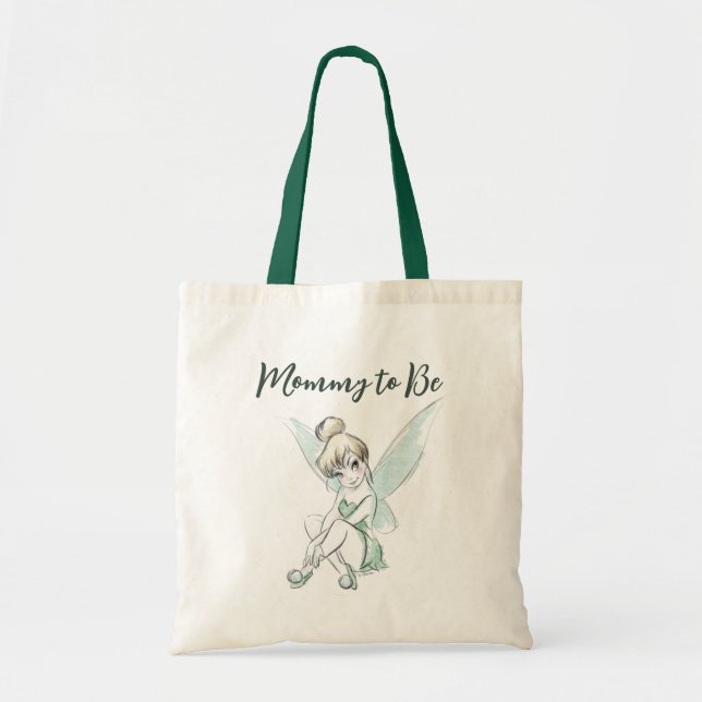 Tinker Bell | Sitting Pastel "Mommy to Be" Tote Bag (Front)