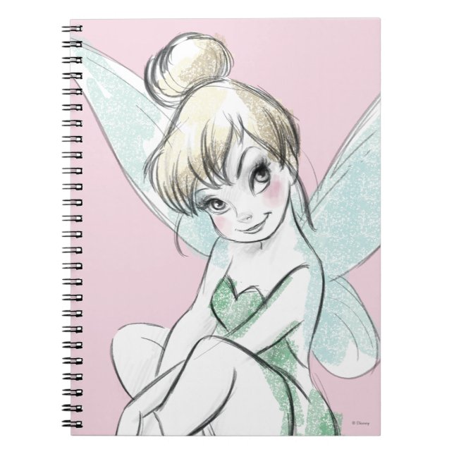 Tinker Bell | Sitting Pastel Notebook (Front)