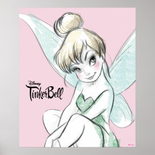 Tinker Bell Sitting Pastel Poster