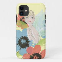 Tinker Bell Sketch With Cosmos Flowers