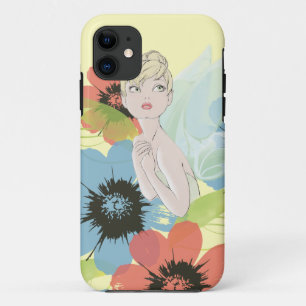 Tinker Bell Sketch With Cosmos Flowers iPhone 11 Case