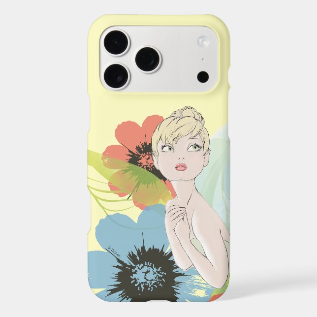 Tinker Bell Sketch With Cosmos Flowers Case-Mate iPhone Case (Back)