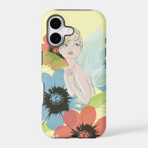 Tinker Bell Sketch With Cosmos Flowers iPhone 17 Case
