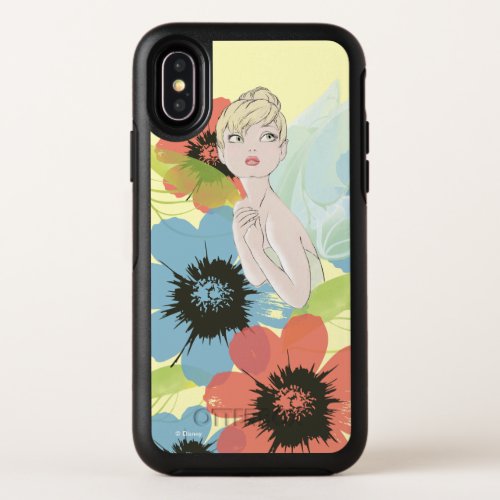 Tinker Bell Sketch With Cosmos Flowers OtterBox Symmetry iPhone X Case