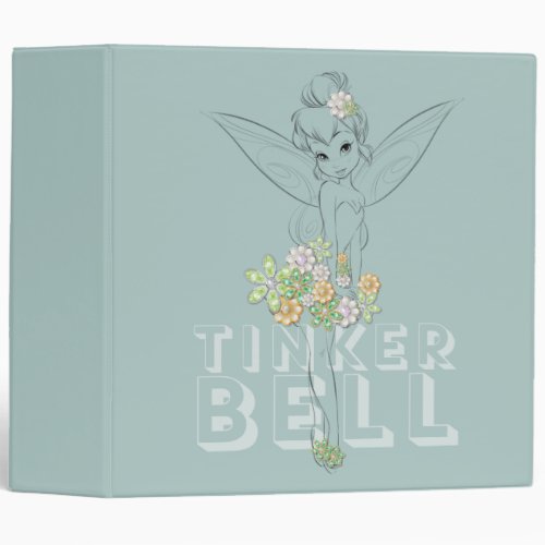 Tinker Bell Sketch With Jewel Flowers Binder