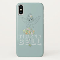 Tinker Bell Sketch With Jewel Flowers