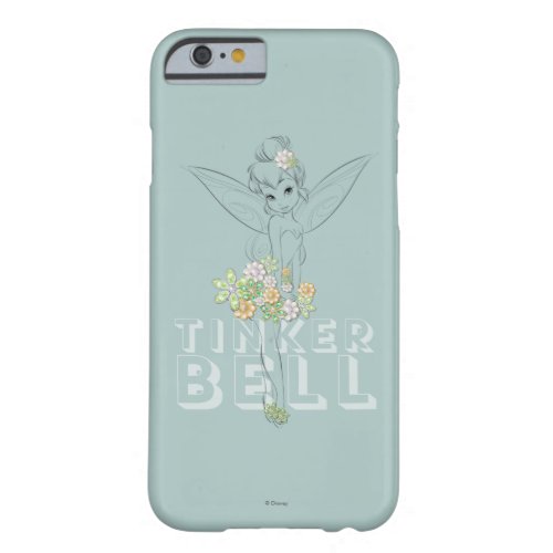 Tinker Bell Sketch With Jewel Flowers Barely There iPhone 6 Case