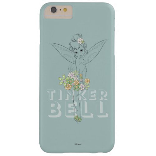 Tinker Bell Sketch With Jewel Flowers Barely There iPhone 6 Plus Case
