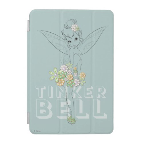 Tinker Bell Sketch With Jewel Flowers iPad Mini Cover