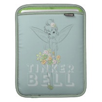 Tinker Bell Sketch With Jewel Flowers iPad Sleeve