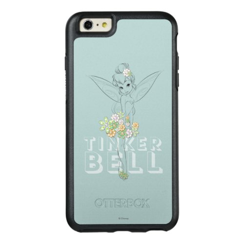 Tinker Bell Sketch With Jewel Flowers OtterBox iPhone 66s Plus Case
