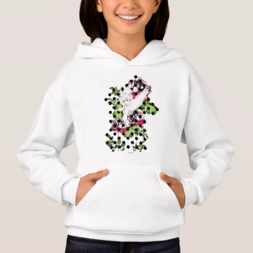 Tinker Bell Sketch With Roses and Polka Dots Hoodie