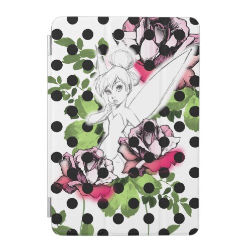 Tinker Bell Sketch With Roses and Polka Dots iPad Mini Cover