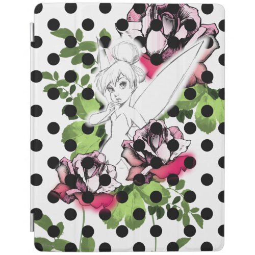 Tinker Bell Sketch With Roses and Polka Dots iPad Smart Cover