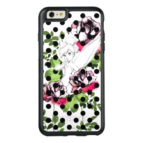 Tinker Bell Sketch With Roses and Polka Dots OtterBox iPhone 66s Plus Case