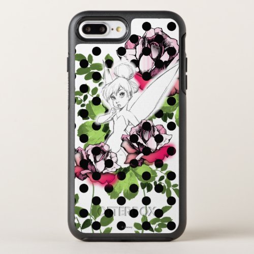 Tinker Bell Sketch With Roses and Polka Dots OtterBox Symmetry iPhone 8 Plus7 Plus Case